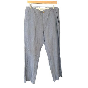 Banana Republic Women's Linen Relaxed Fit Railroad Pants Size 34/32